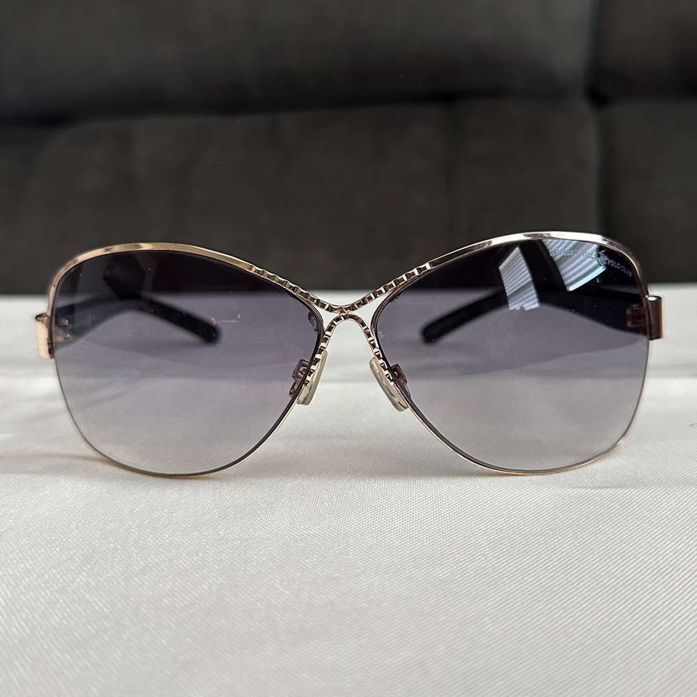 Beverly Hills Polo Club Gold and Black Aviator Sunglasses